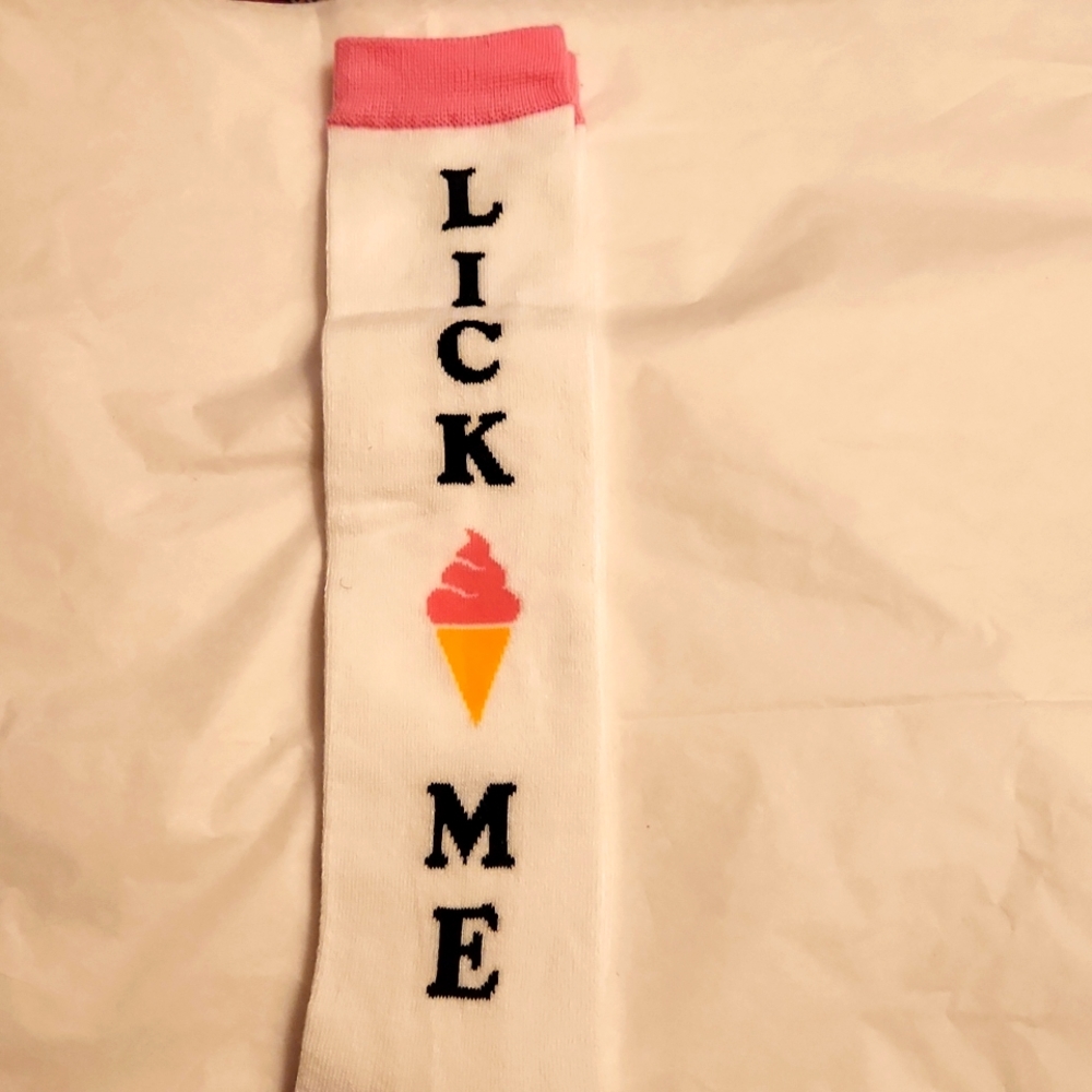 Ice Cream "Lick Me'" Socks